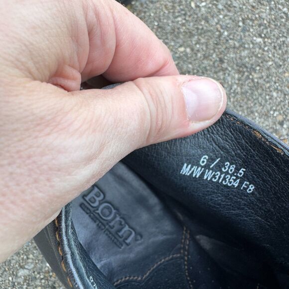 Born Rascal Ankle Bootie Womens 6 Brown Pull On Leather Square Toe Western Boots - Picture 5 of 9